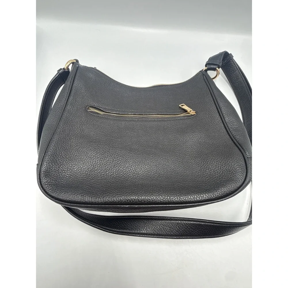 Coach Elle Hobo Black Pebbled Leather Shoulder Bag Gold Hardware C1648